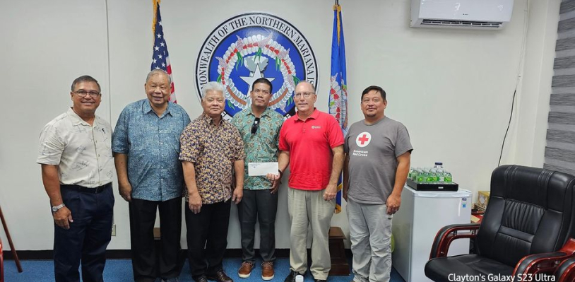 FSM presents $100,000 donation for Typhoon Mawar relief assistance to CNMI 